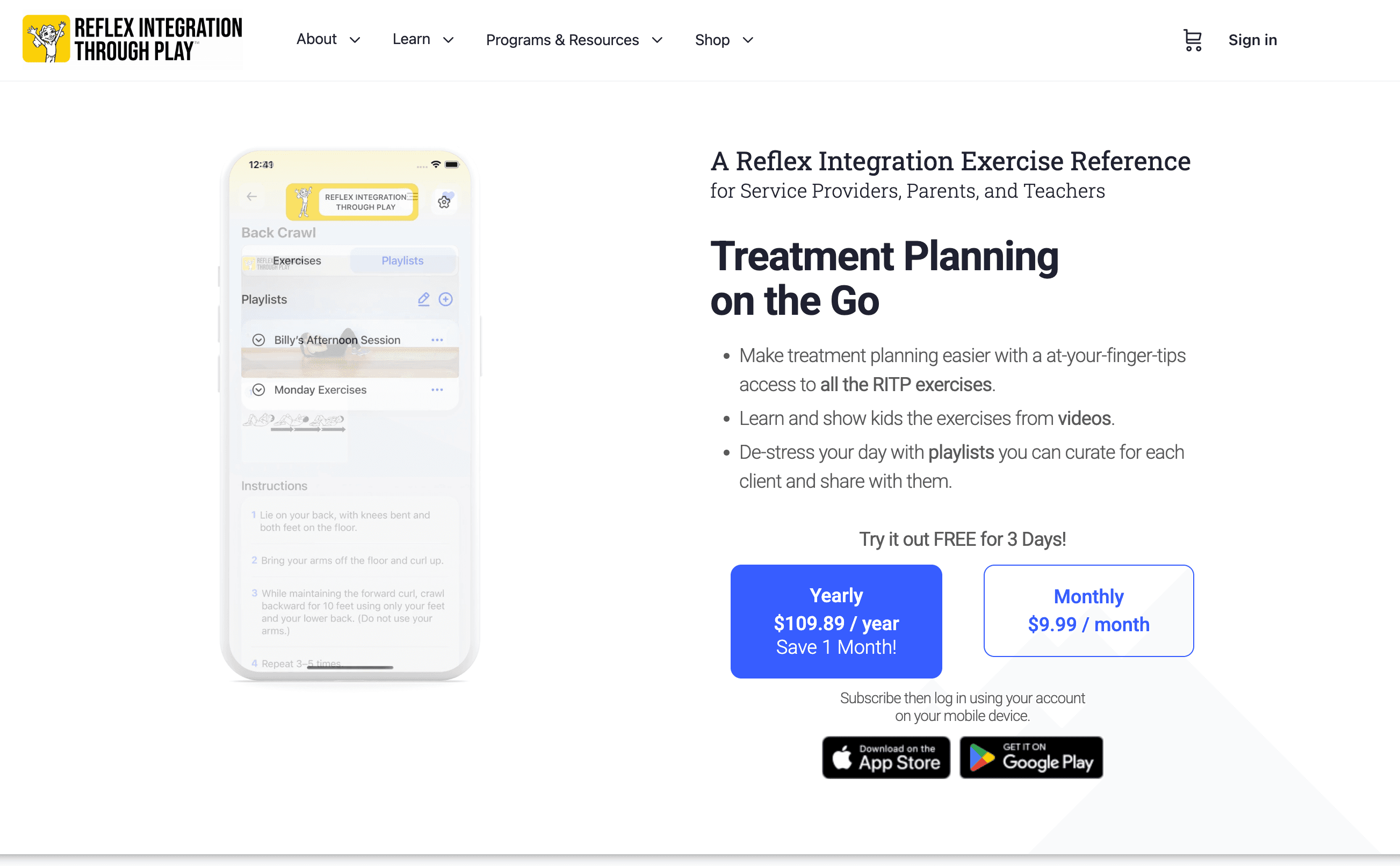 Integrating Reflexes App